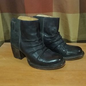 Bed Stü Black & Gray Ankle Boots